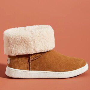 UGG Mika Bootie/Sneaker Foldover Cuff Cognac Women's Size 8.5 Like New